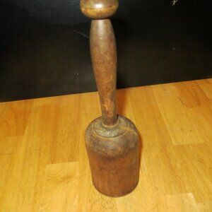 1229M Vintage Wooden Potato Masher Rustic Farmhouse Primitive Decor Antique